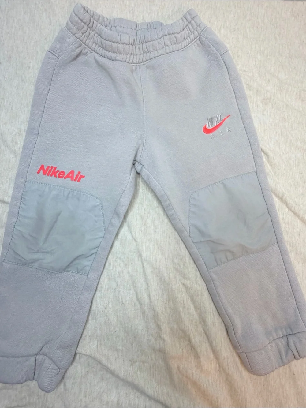 Nike Kids Gray Jogger Sweatpants with Orange NikeAir Logo 2T
